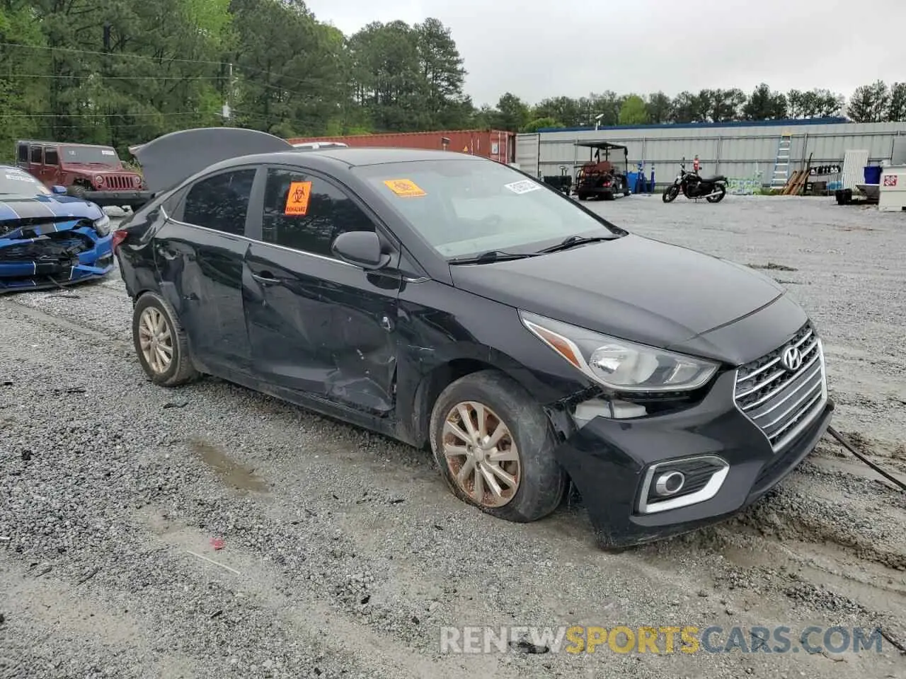 4 Photograph of a damaged car 3KPC24A37KE074193 HYUNDAI ACCENT 2019