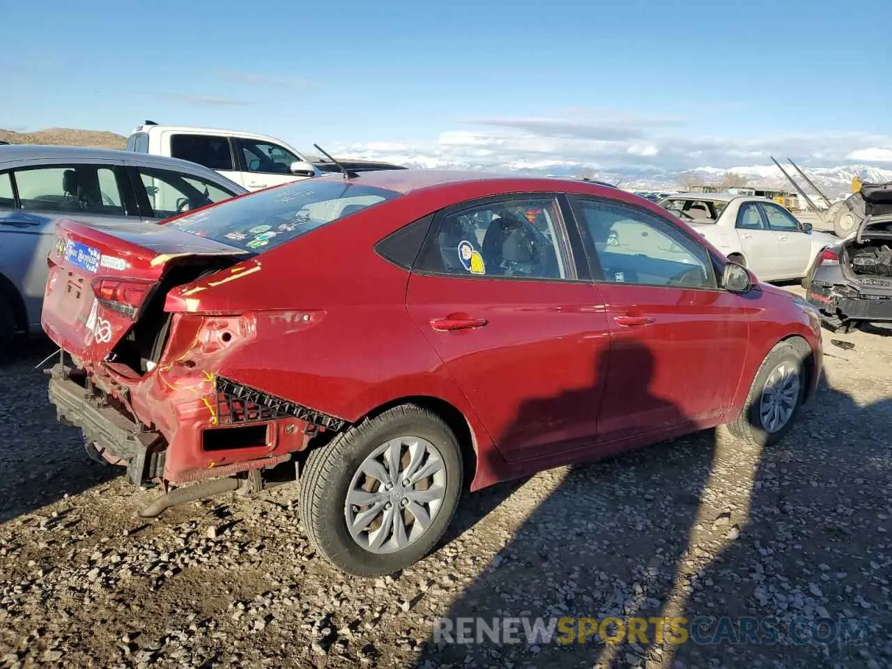 3 Photograph of a damaged car 3KPC24A38KE084957 HYUNDAI ACCENT 2019