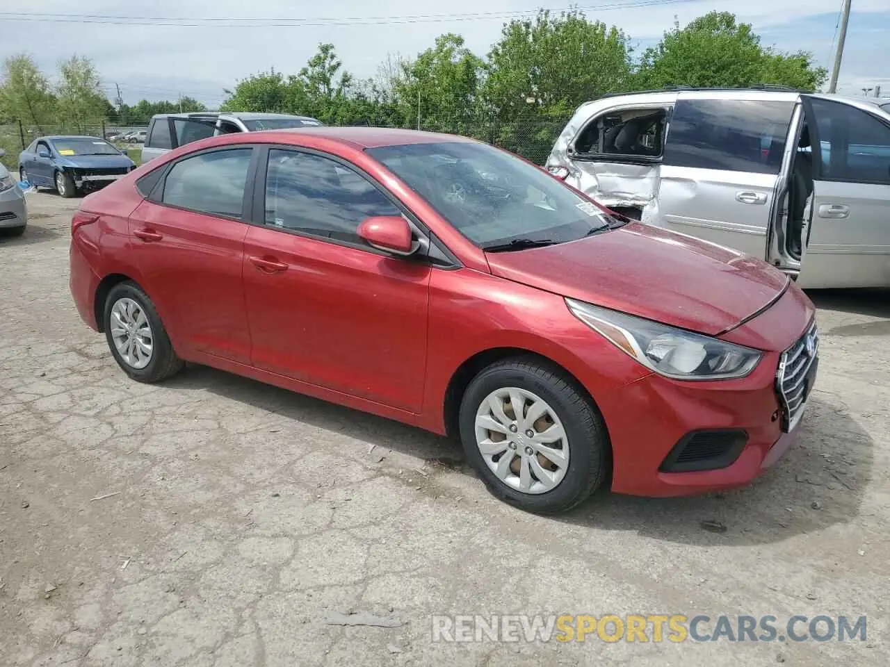 4 Photograph of a damaged car 3KPC24A39KE058593 HYUNDAI ACCENT 2019