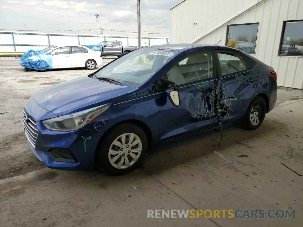 1 Photograph of a damaged car 3KPC24A39KE068945 HYUNDAI ACCENT 2019