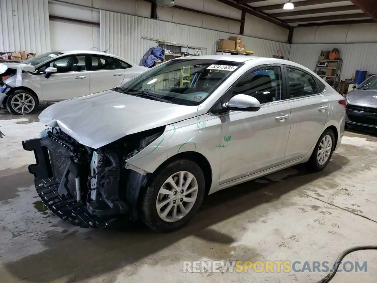 1 Photograph of a damaged car 3KPC24A3XKE061244 HYUNDAI ACCENT 2019