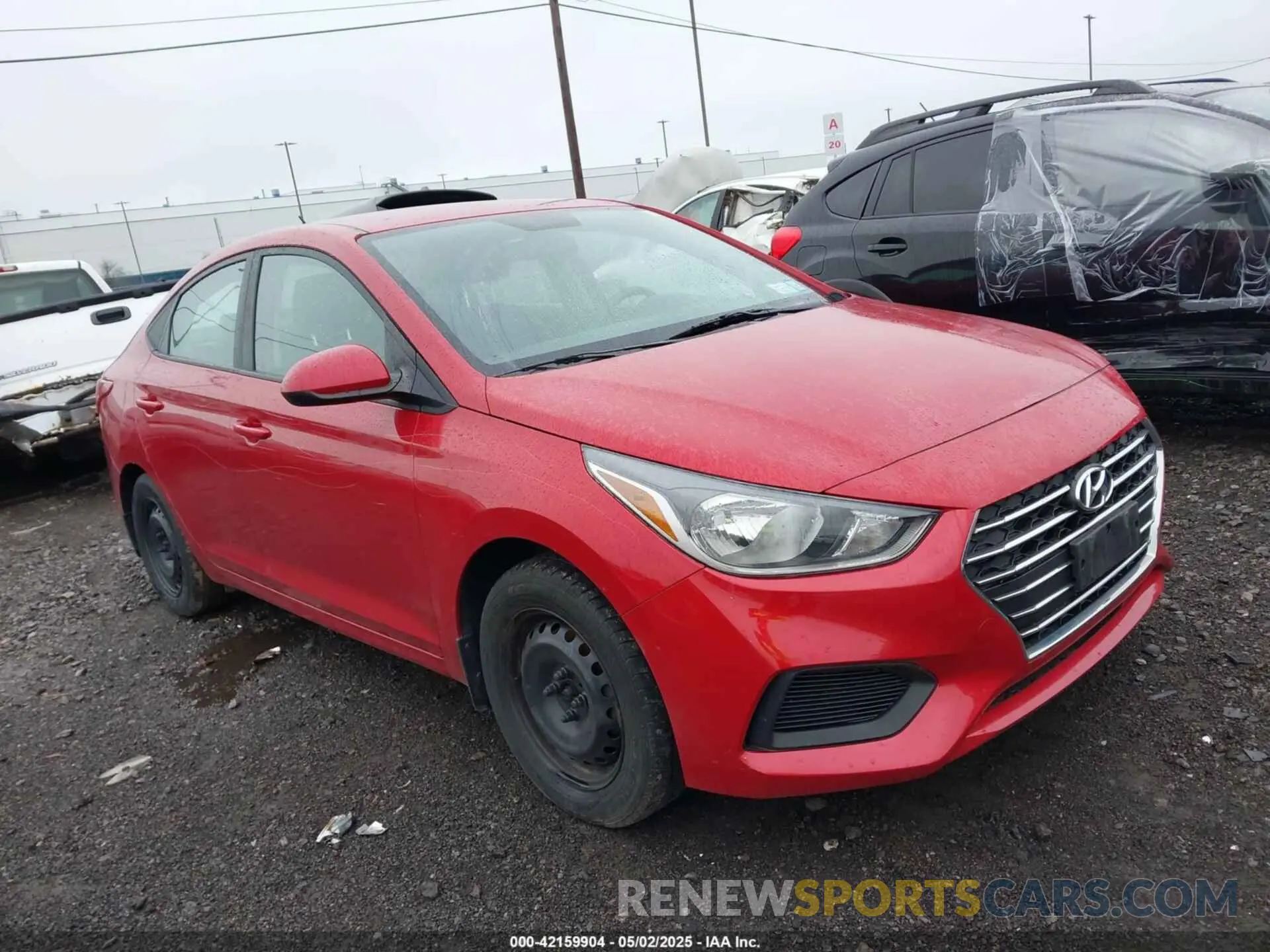 1 Photograph of a damaged car 3KPC24A3XKE071739 HYUNDAI ACCENT 2019