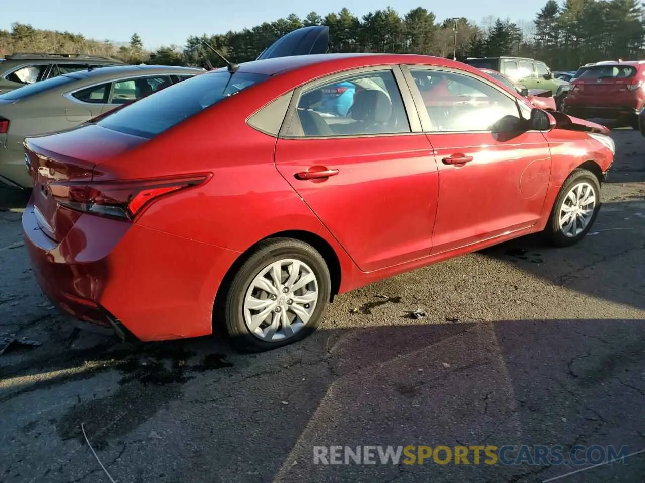 3 Photograph of a damaged car 3KPC24A64LE120008 HYUNDAI ACCENT 2020