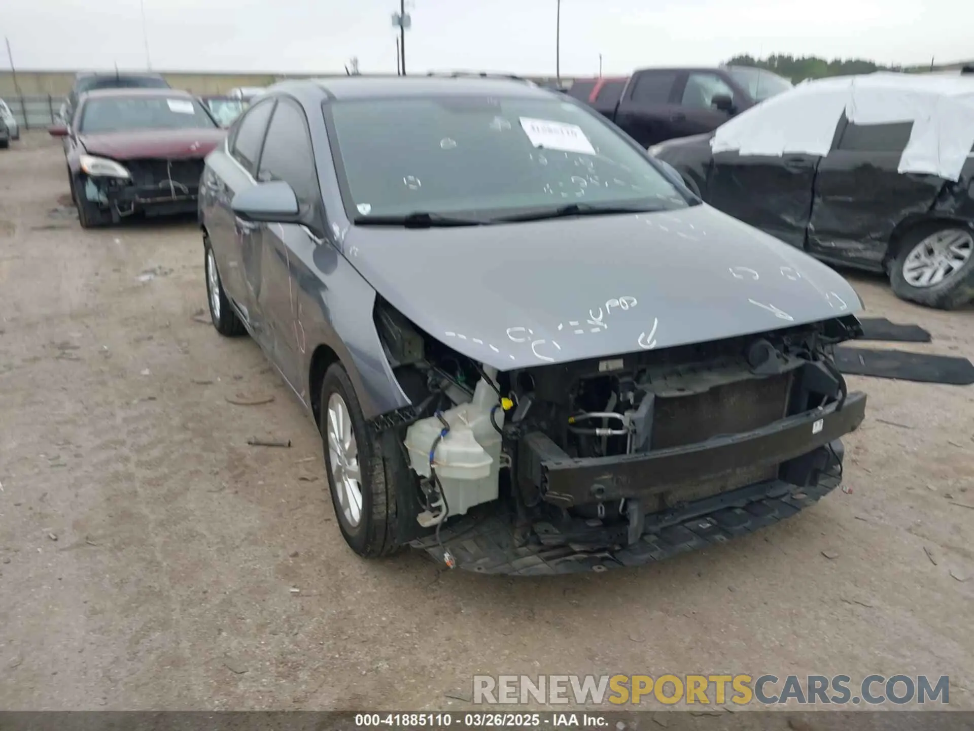 1 Photograph of a damaged car 3KPC24A68LE111182 HYUNDAI ACCENT 2020