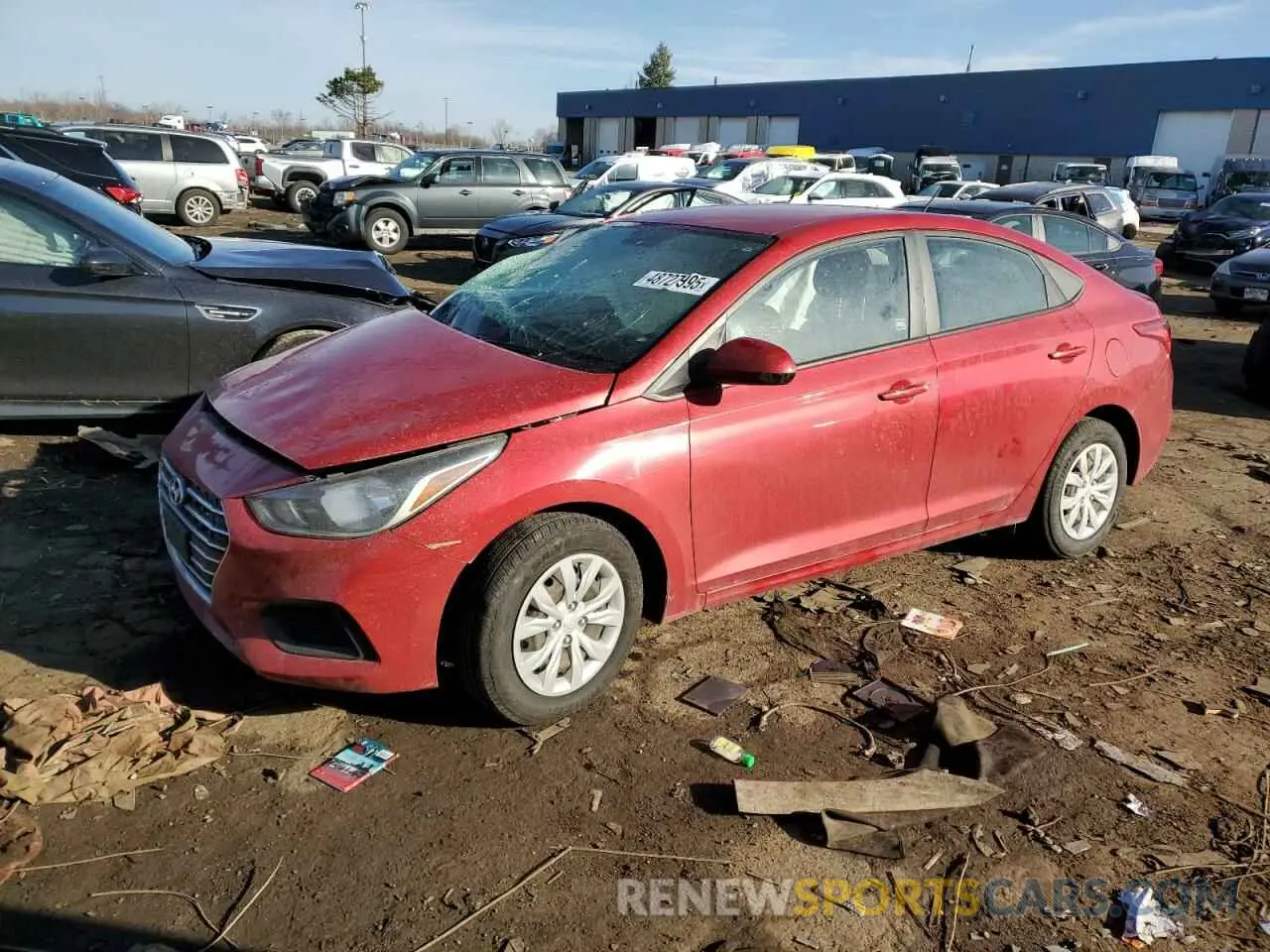 1 Photograph of a damaged car 3KPC24A60ME128964 HYUNDAI ACCENT 2021