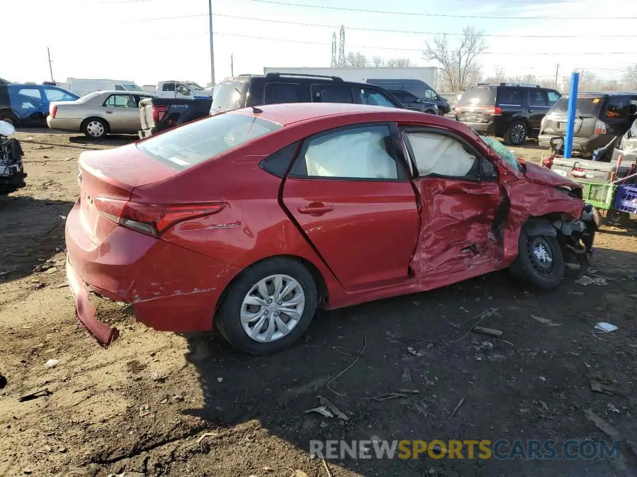 3 Photograph of a damaged car 3KPC24A60ME128964 HYUNDAI ACCENT 2021