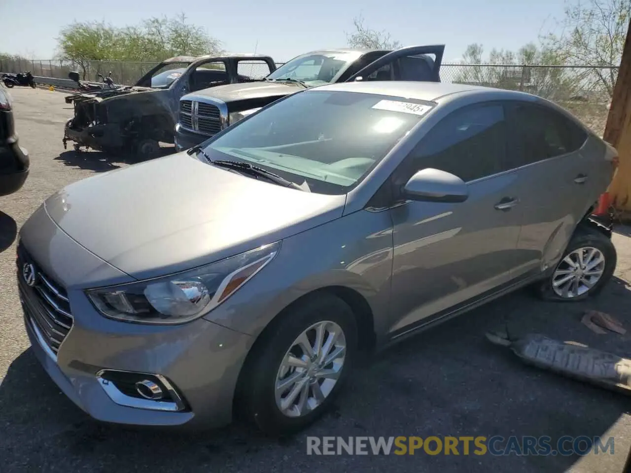 1 Photograph of a damaged car 3KPC24A60ME134604 HYUNDAI ACCENT 2021