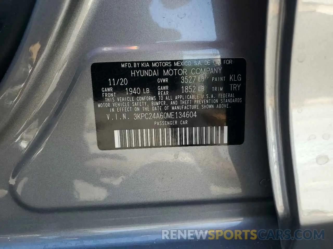 12 Photograph of a damaged car 3KPC24A60ME134604 HYUNDAI ACCENT 2021