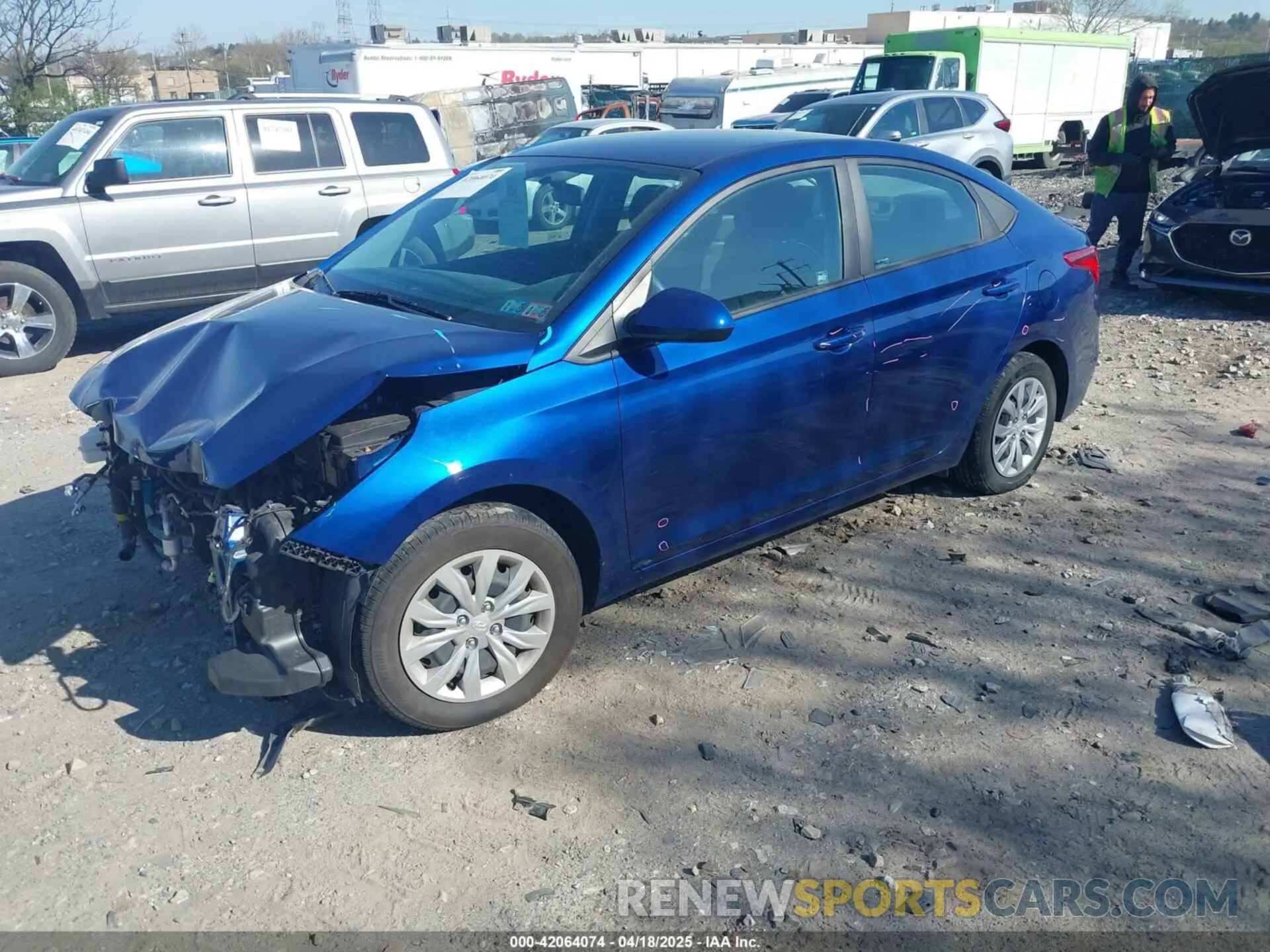 2 Photograph of a damaged car 3KPC24A63ME130238 HYUNDAI ACCENT 2021