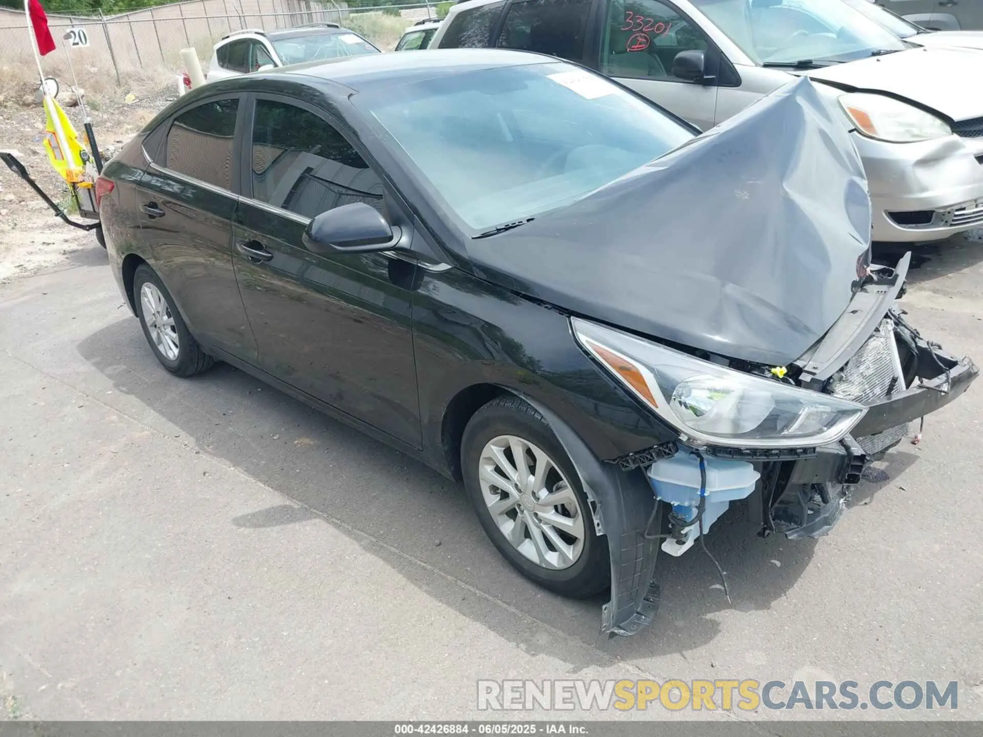 1 Photograph of a damaged car 3KPC24A63ME148528 HYUNDAI ACCENT 2021