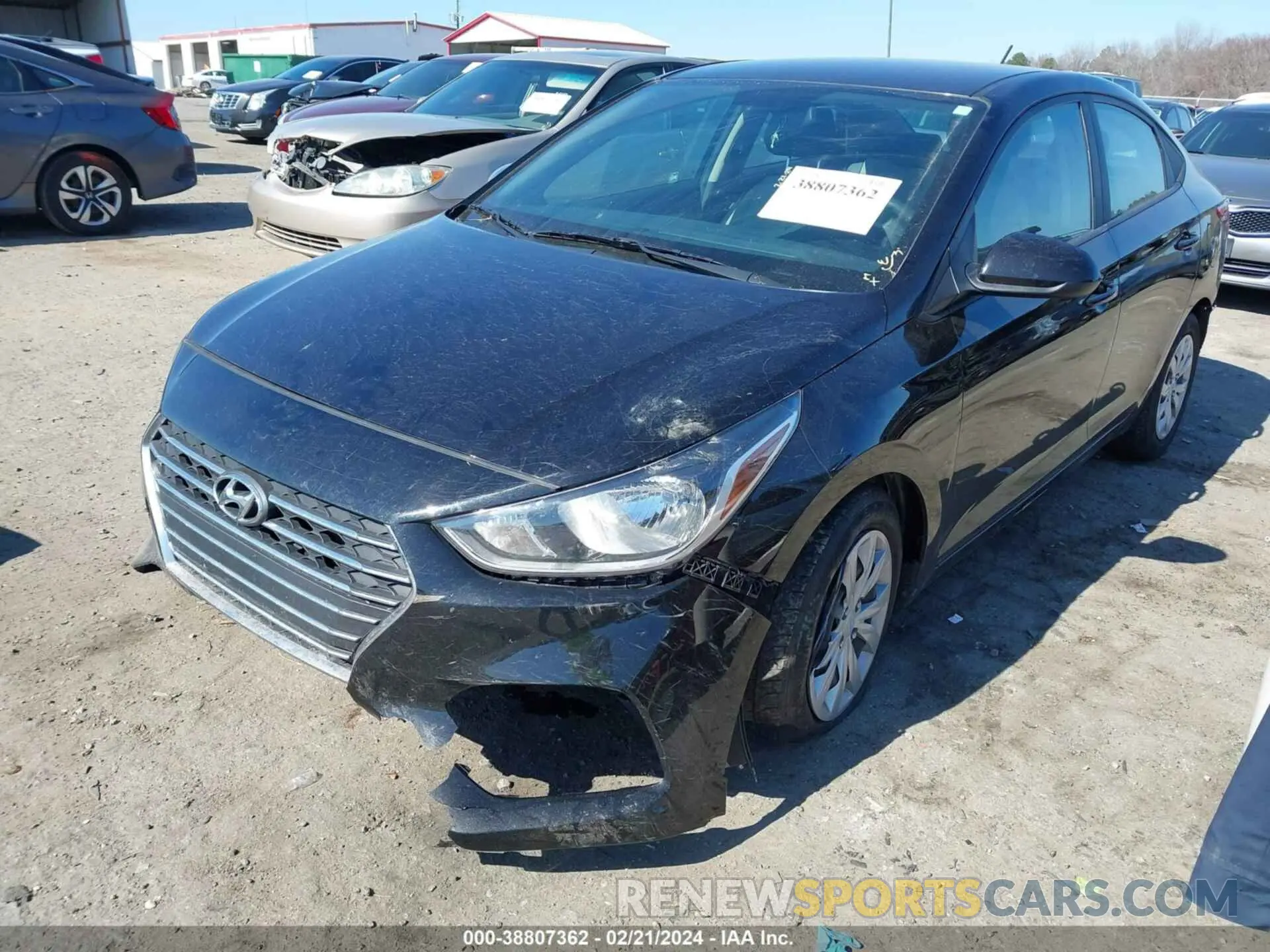 2 Photograph of a damaged car 3KPC24A64ME150451 HYUNDAI ACCENT 2021