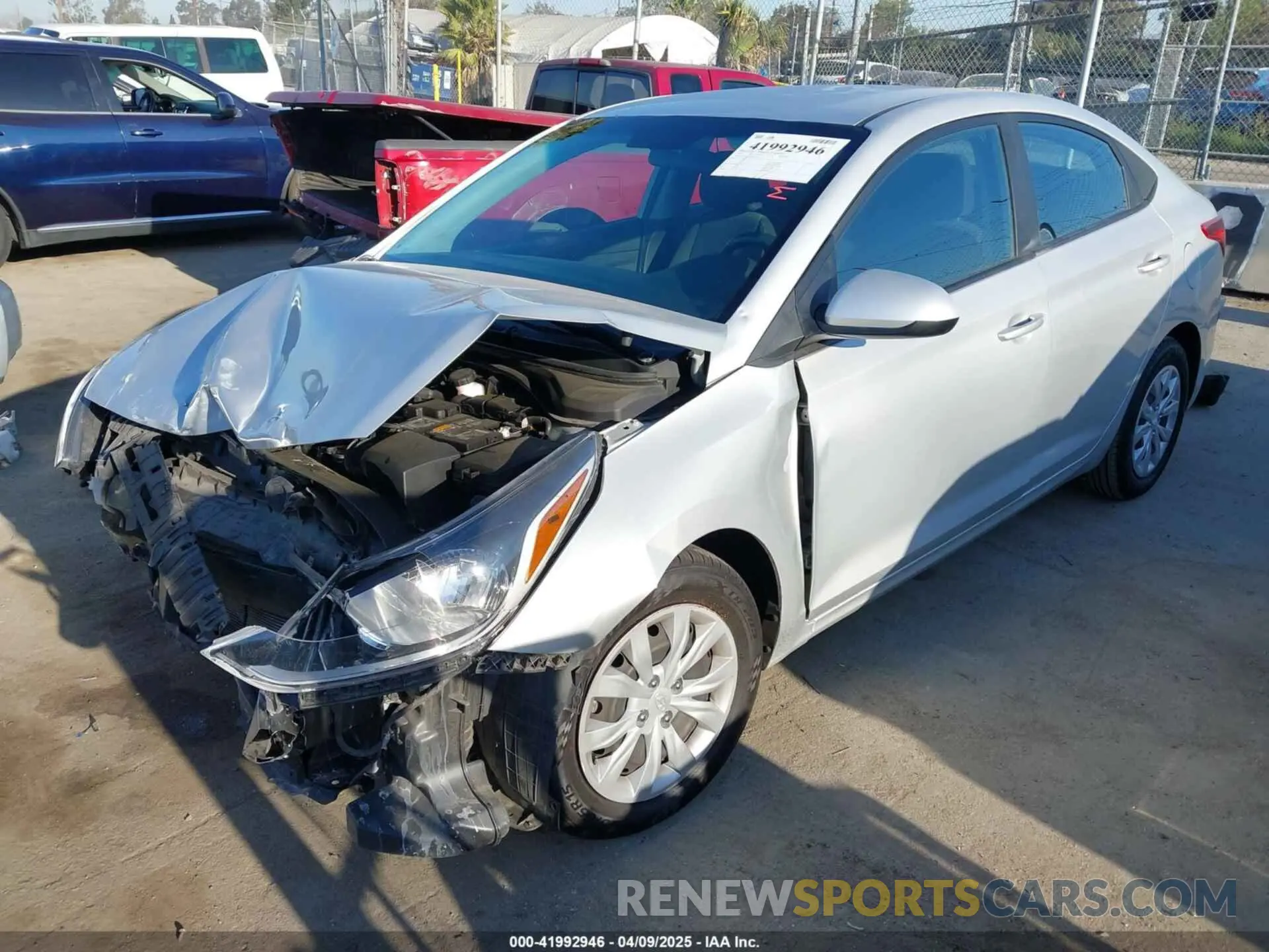 2 Photograph of a damaged car 3KPC24A67ME147172 HYUNDAI ACCENT 2021
