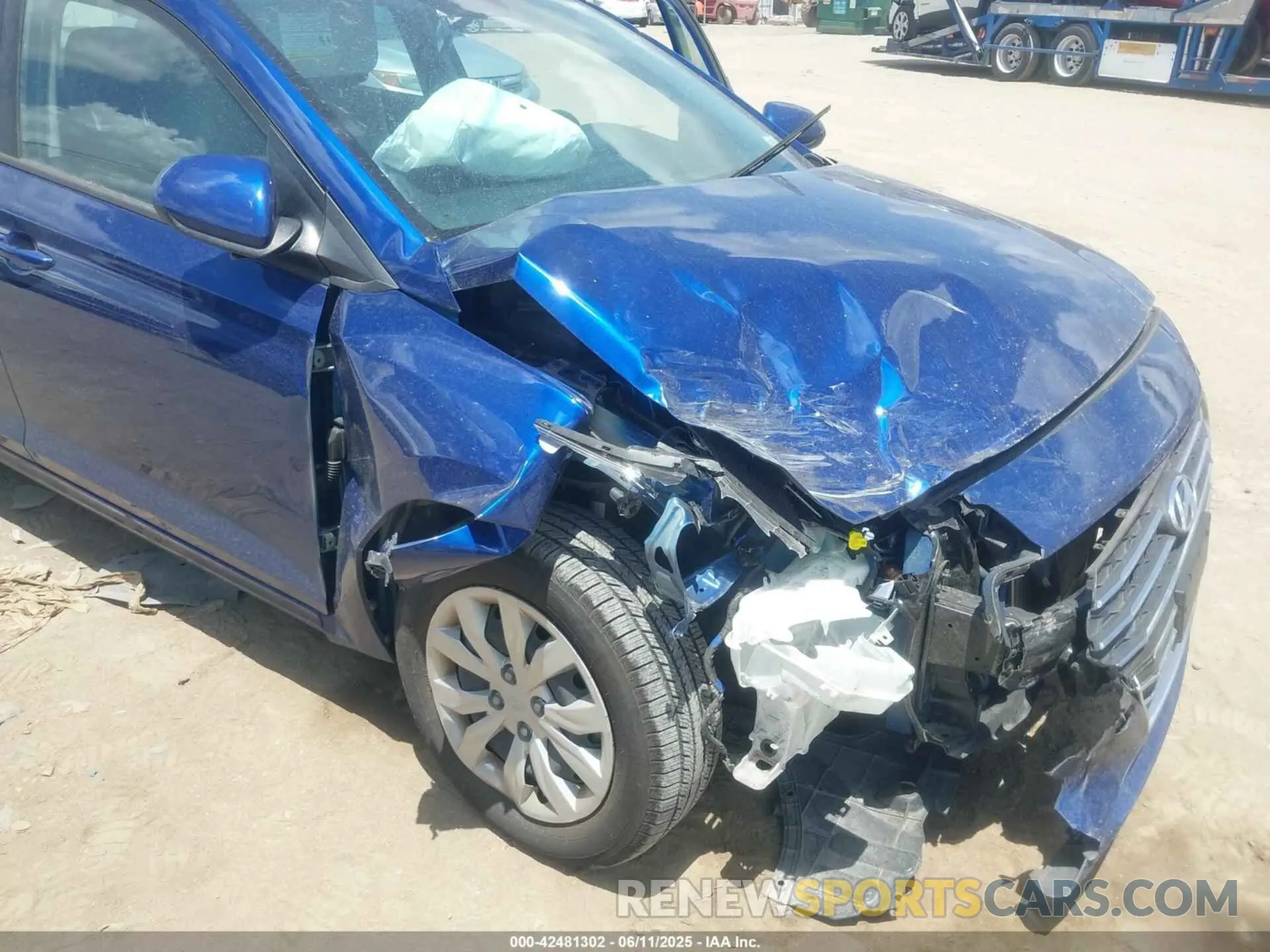 6 Photograph of a damaged car 3KPC24A68ME150596 HYUNDAI ACCENT 2021