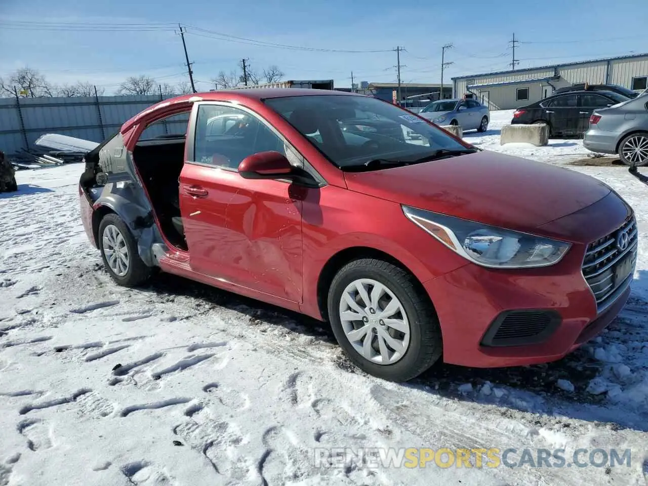 4 Photograph of a damaged car 3KPC24A69ME144371 HYUNDAI ACCENT 2021