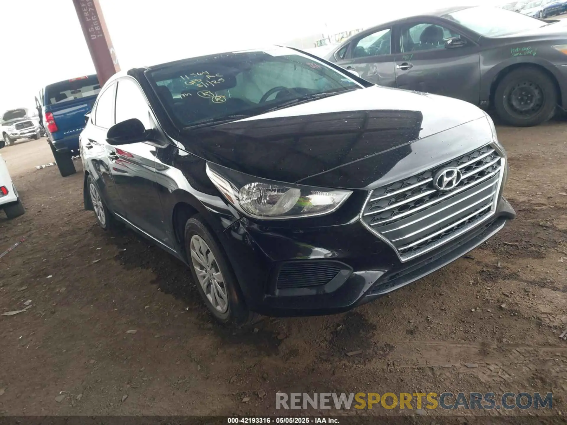 1 Photograph of a damaged car 3KPC24A60NE172870 HYUNDAI ACCENT 2022