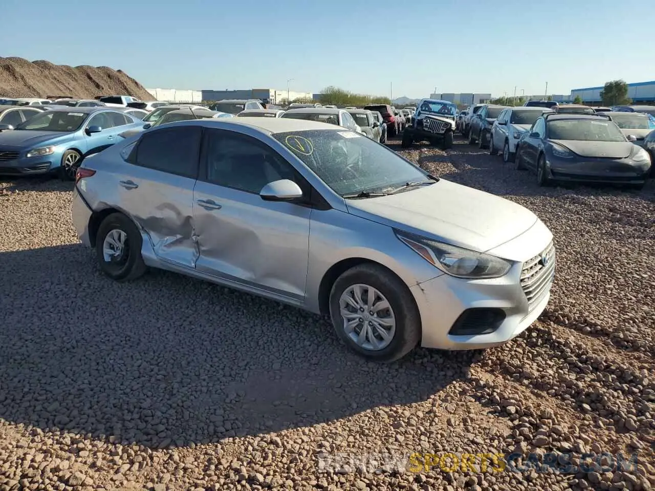 4 Photograph of a damaged car 3KPC24A60NE182069 HYUNDAI ACCENT 2022