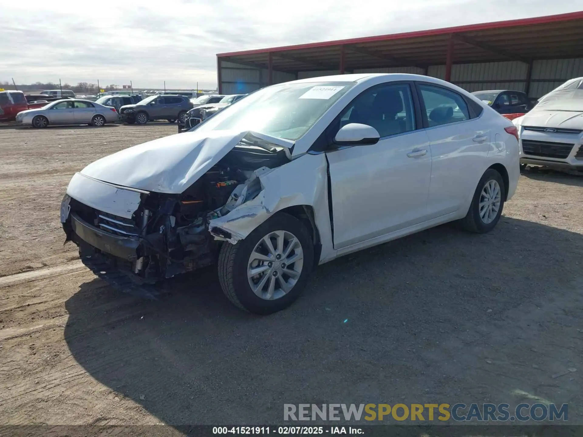 2 Photograph of a damaged car 3KPC24A60NE190169 HYUNDAI ACCENT 2022