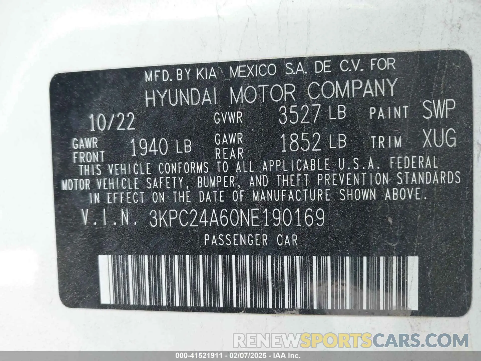 9 Photograph of a damaged car 3KPC24A60NE190169 HYUNDAI ACCENT 2022