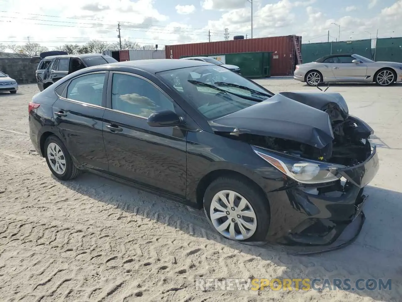 4 Photograph of a damaged car 3KPC24A61NE182565 HYUNDAI ACCENT 2022