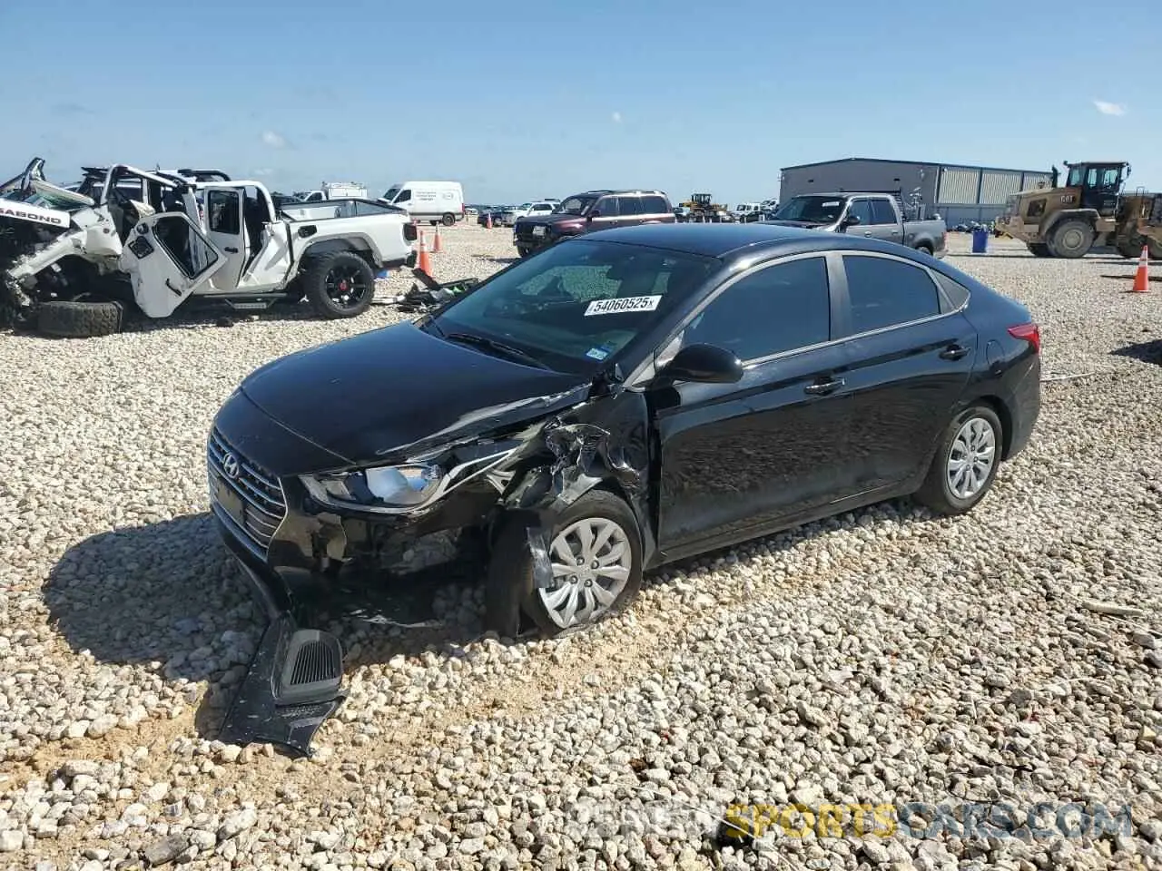 1 Photograph of a damaged car 3KPC24A61NE183179 HYUNDAI ACCENT 2022