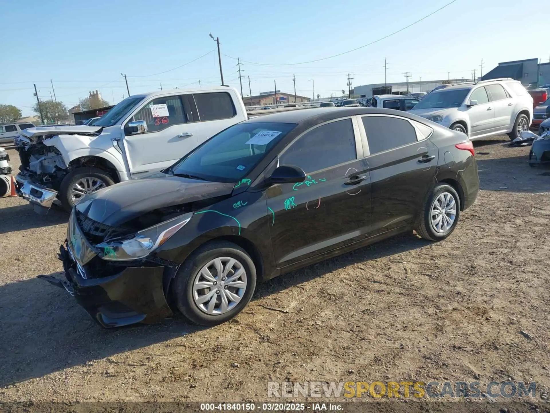 2 Photograph of a damaged car 3KPC24A62NE158081 HYUNDAI ACCENT 2022