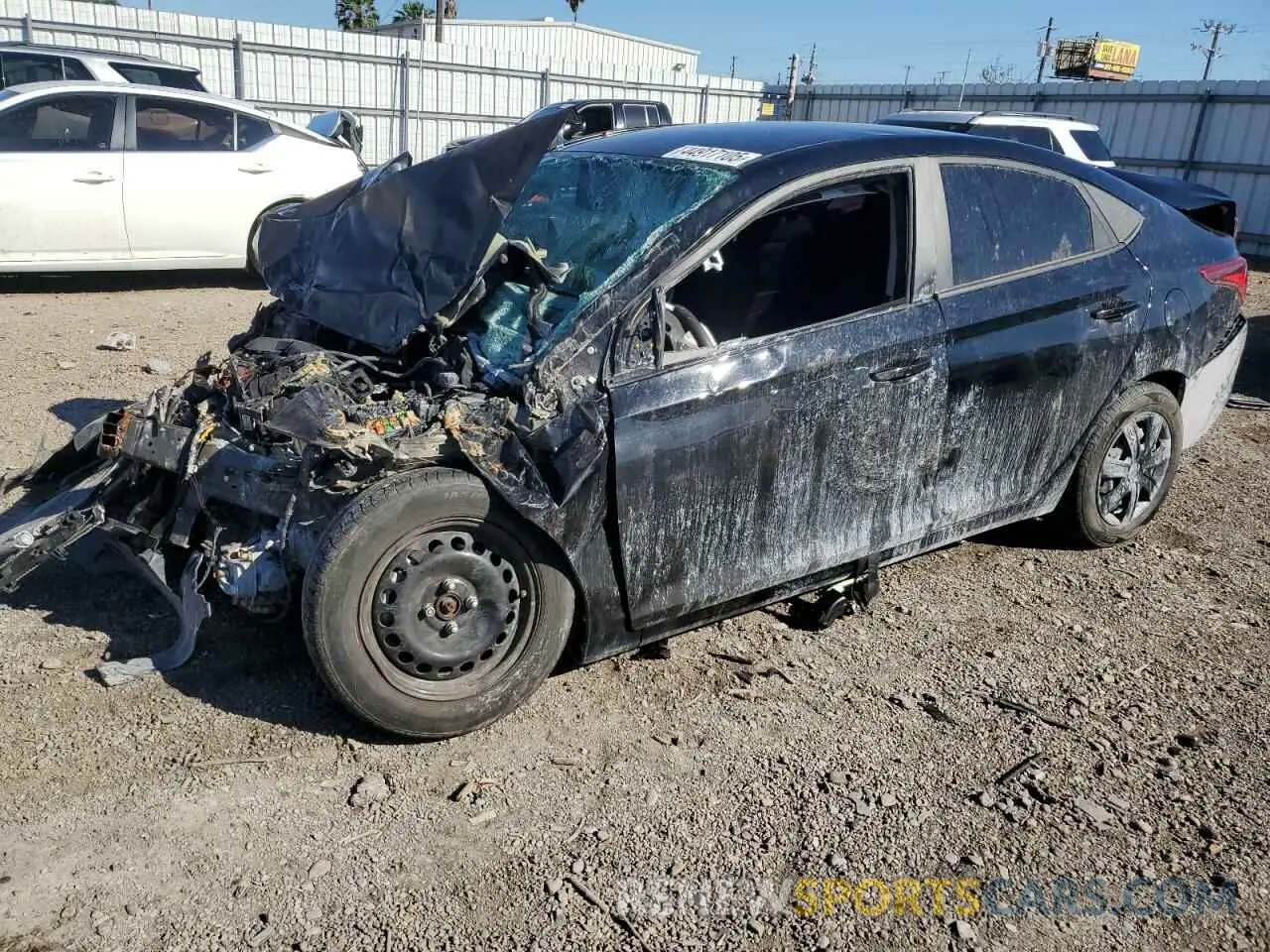 1 Photograph of a damaged car 3KPC24A62NE182431 HYUNDAI ACCENT 2022