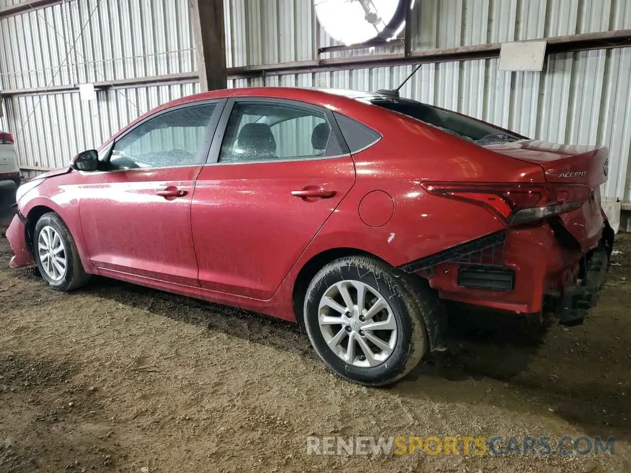 2 Photograph of a damaged car 3KPC24A63NE180414 HYUNDAI ACCENT 2022