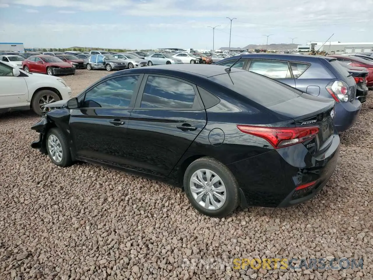 2 Photograph of a damaged car 3KPC24A64NE167672 HYUNDAI ACCENT 2022