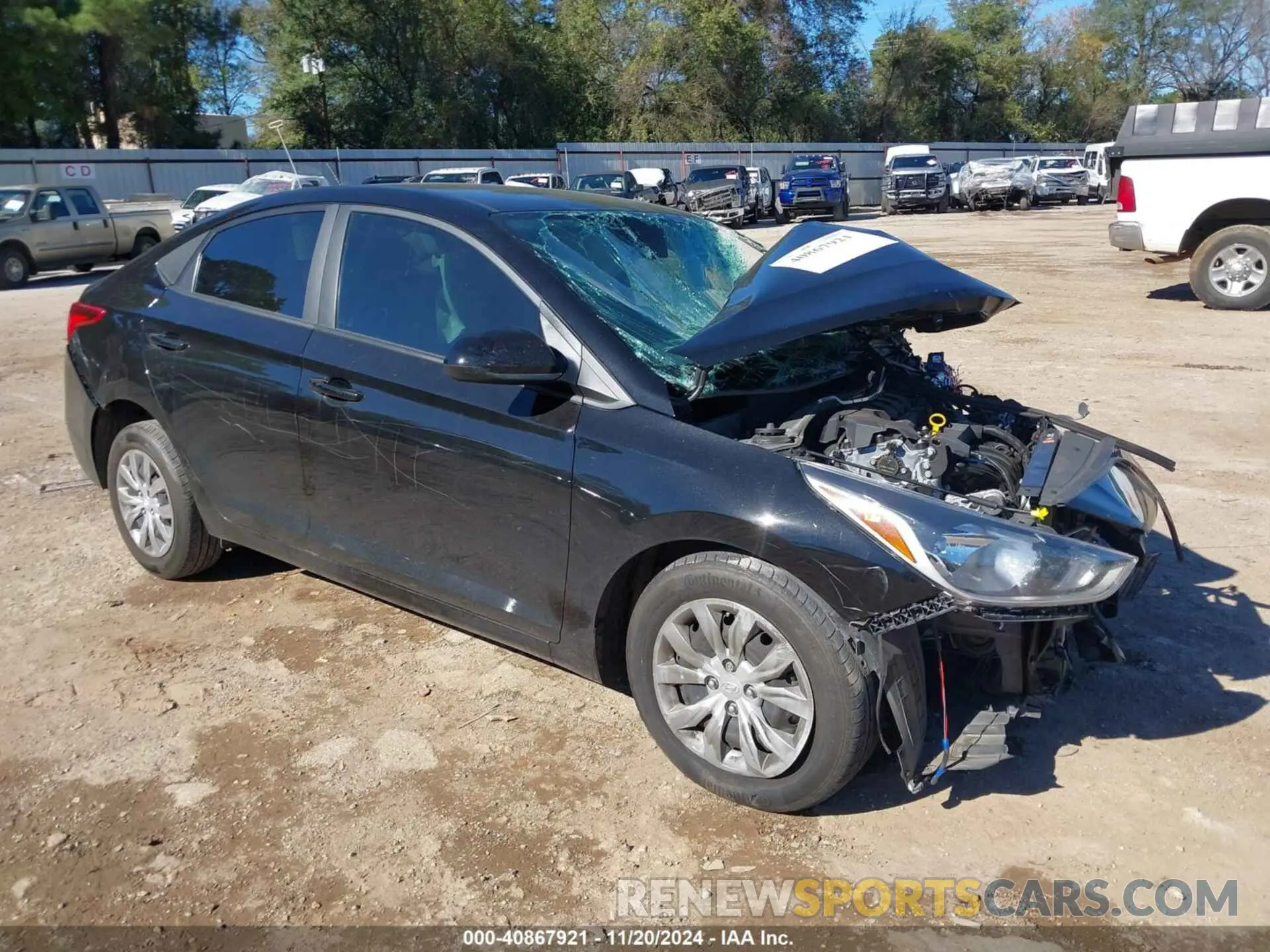 1 Photograph of a damaged car 3KPC24A64NE183189 HYUNDAI ACCENT 2022