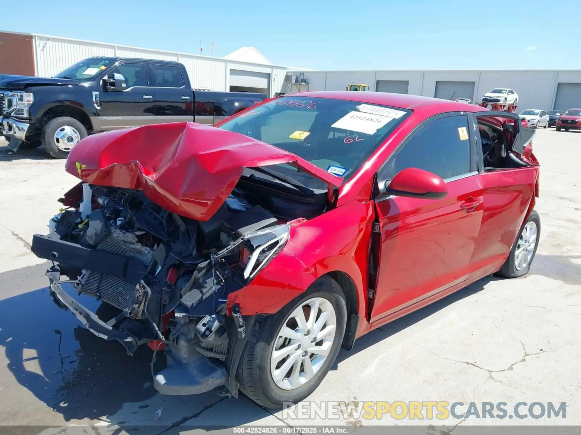 2 Photograph of a damaged car 3KPC24A65NE158043 HYUNDAI ACCENT 2022