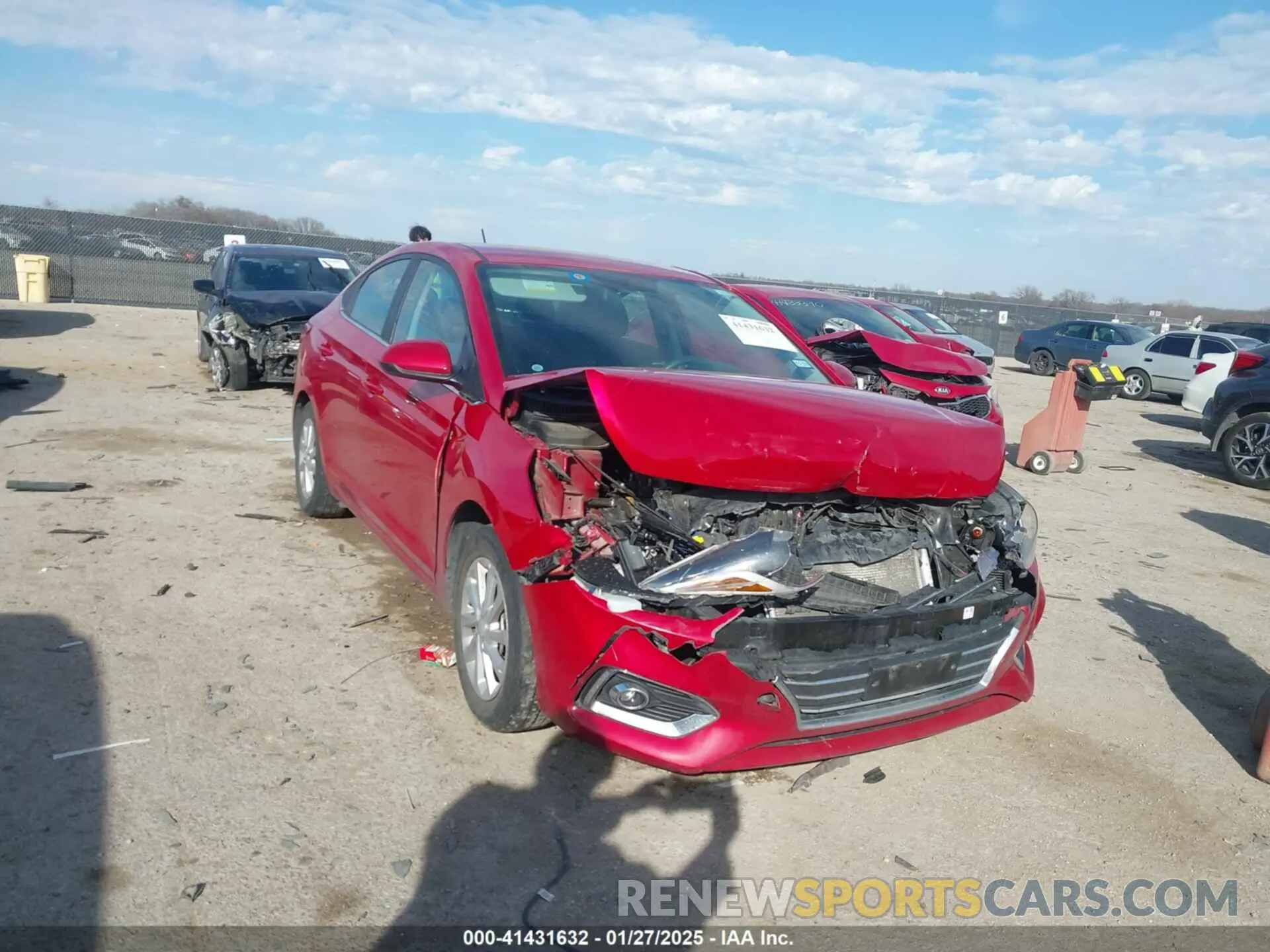 1 Photograph of a damaged car 3KPC24A66NE158066 HYUNDAI ACCENT 2022