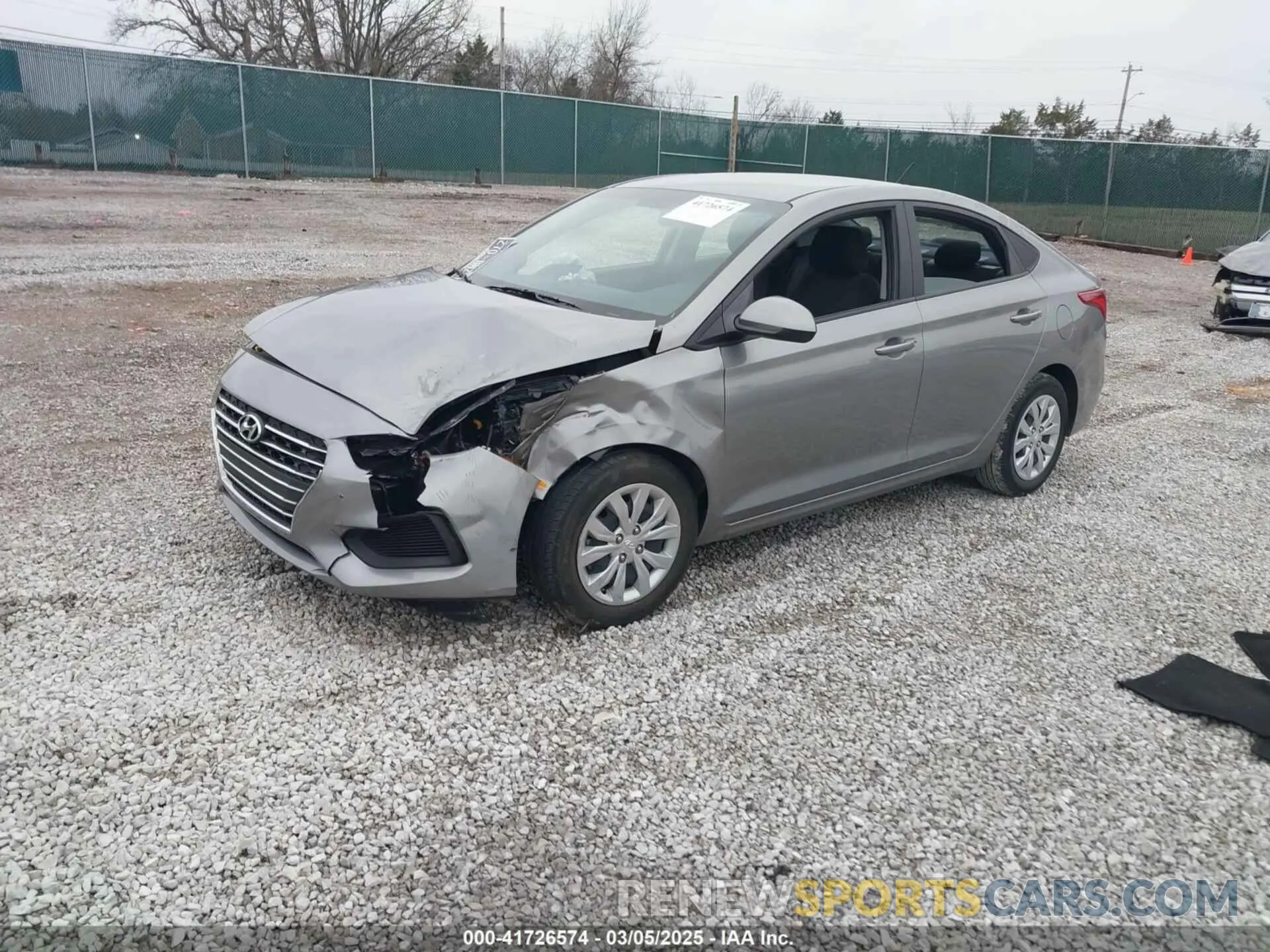 2 Photograph of a damaged car 3KPC24A67NE165964 HYUNDAI ACCENT 2022