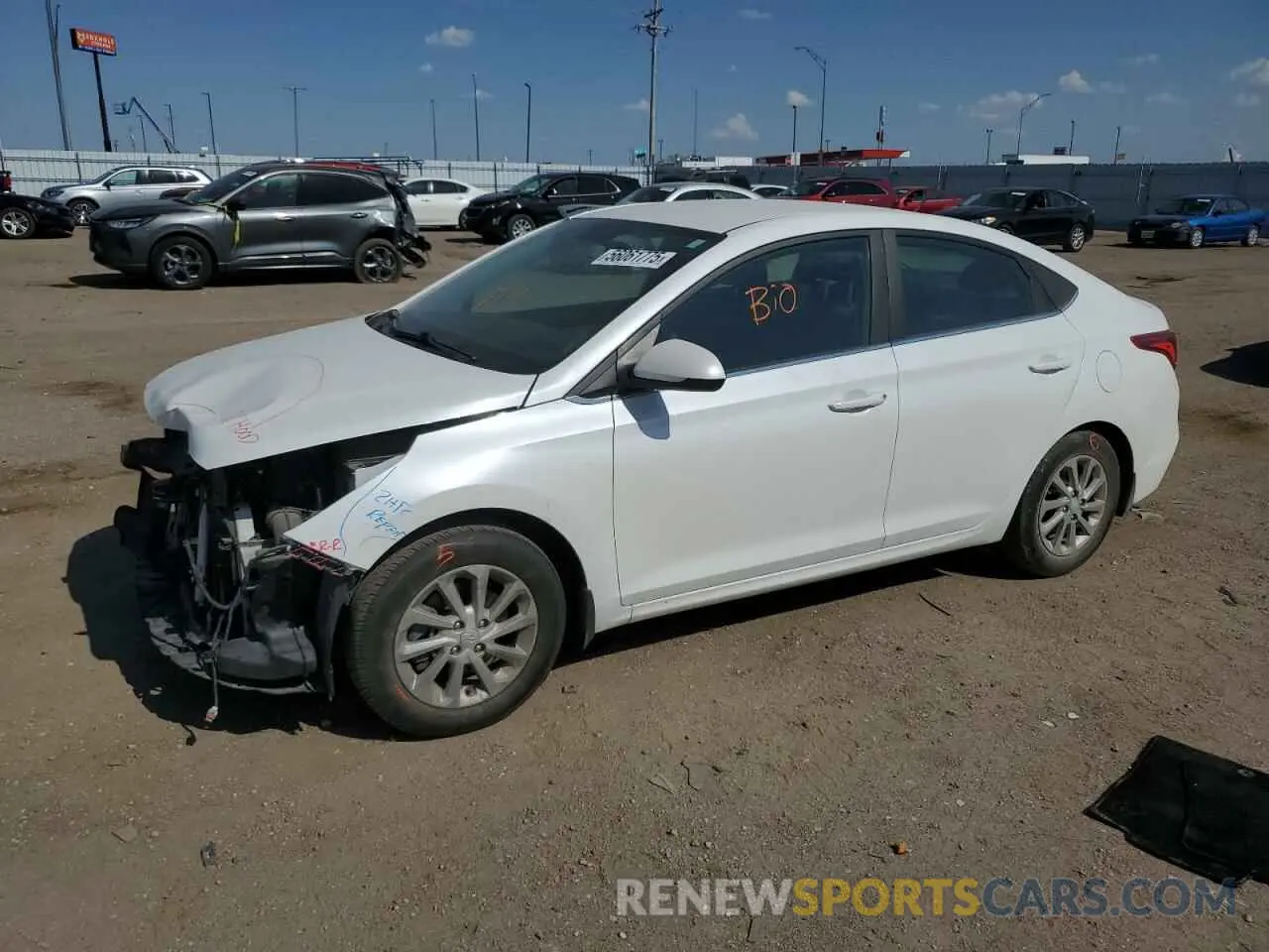 1 Photograph of a damaged car 3KPC24A67NE175149 HYUNDAI ACCENT 2022