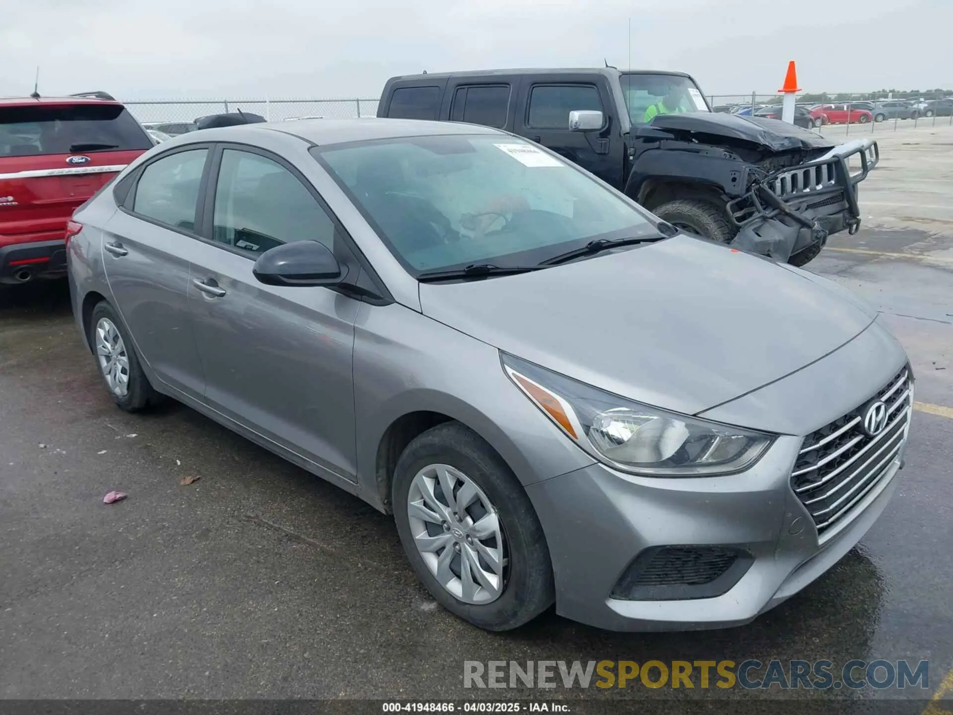 1 Photograph of a damaged car 3KPC24A67NE183607 HYUNDAI ACCENT 2022