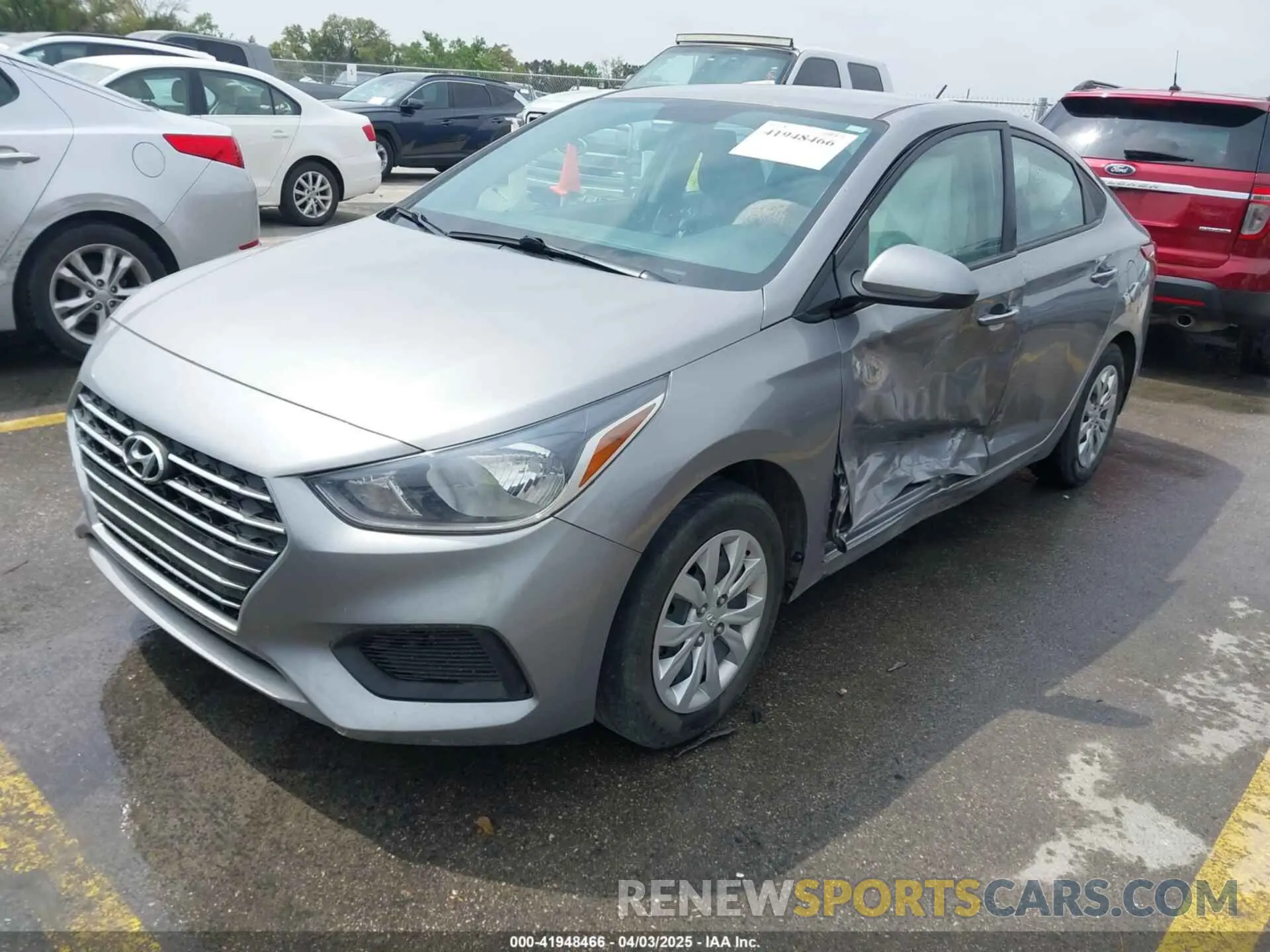 2 Photograph of a damaged car 3KPC24A67NE183607 HYUNDAI ACCENT 2022