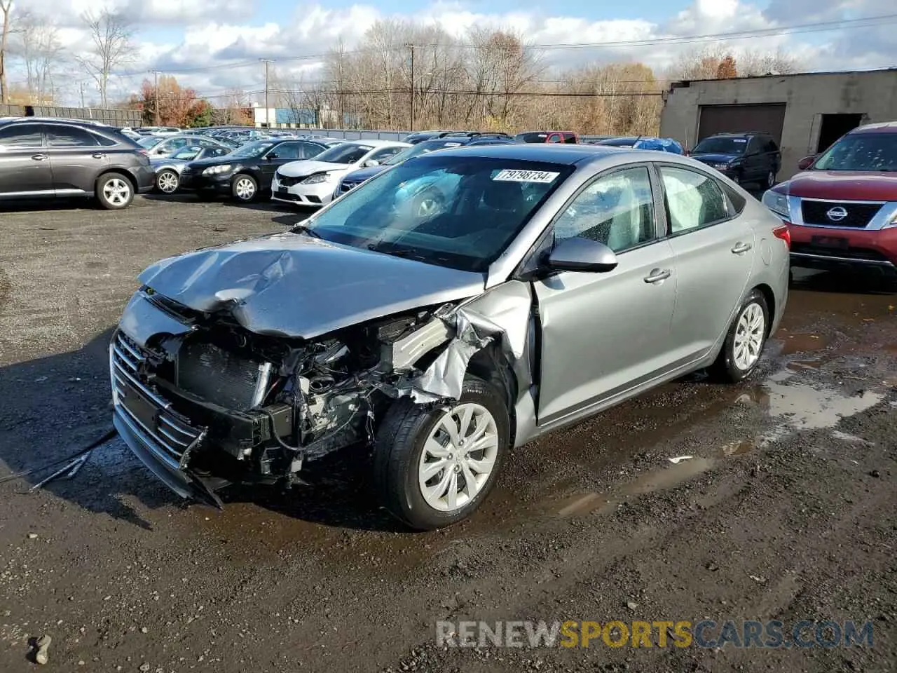 1 Photograph of a damaged car 3KPC24A67NE183669 HYUNDAI ACCENT 2022