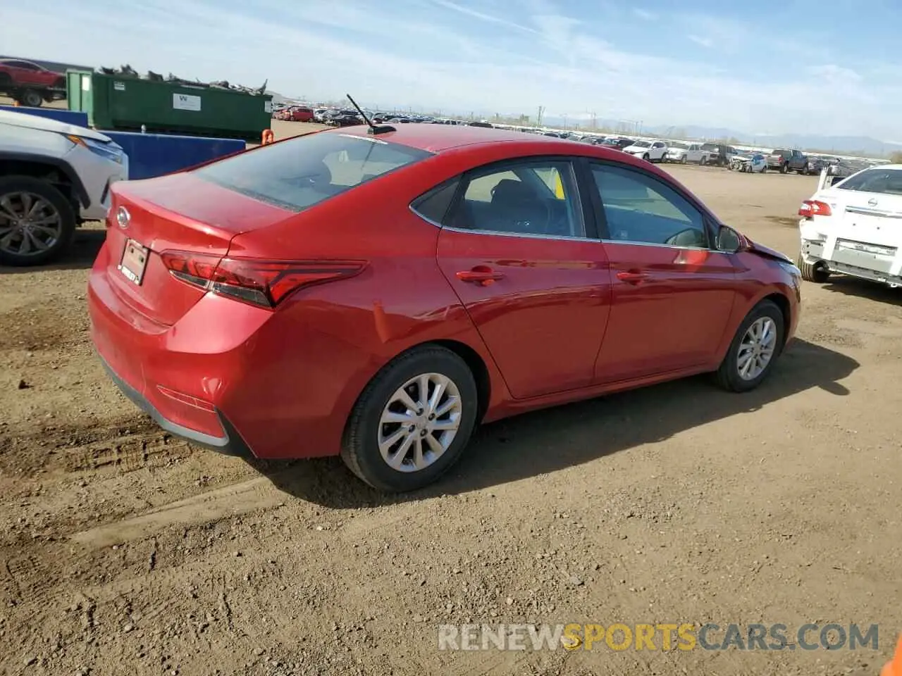 3 Photograph of a damaged car 3KPC24A69NE155498 HYUNDAI ACCENT 2022