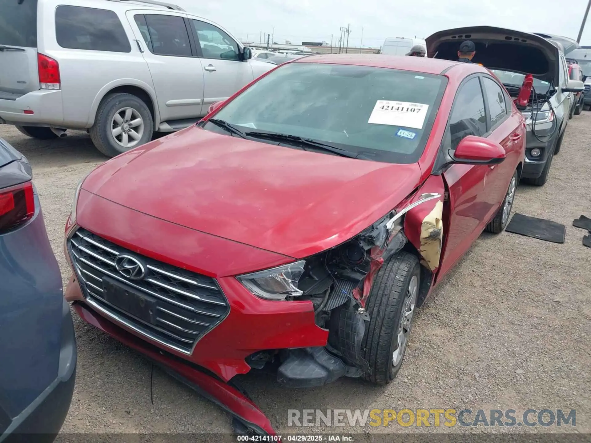 2 Photograph of a damaged car 3KPC24A69NE157588 HYUNDAI ACCENT 2022