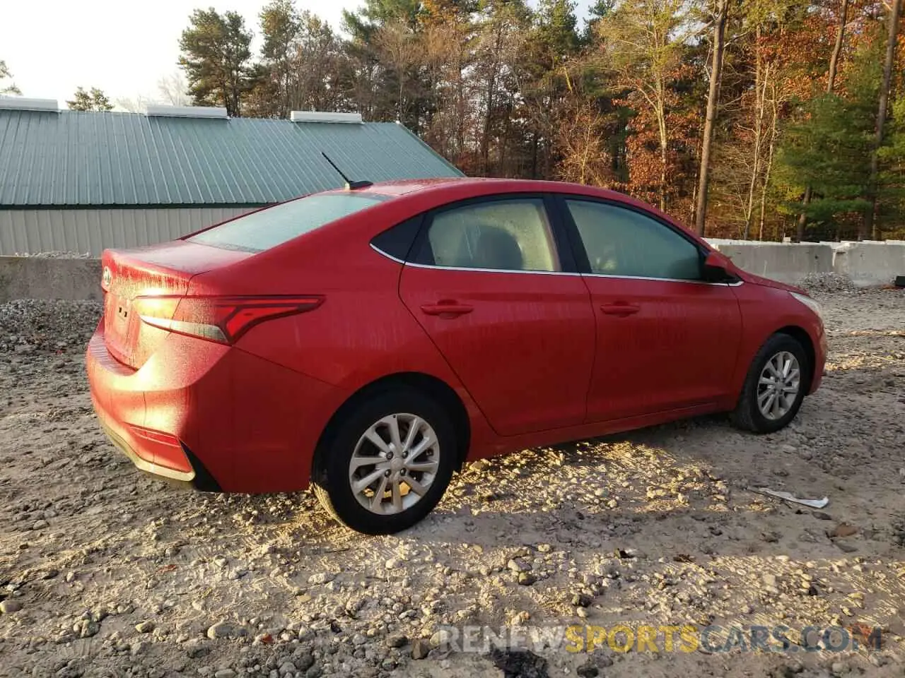 3 Photograph of a damaged car 3KPC24A69NE160832 HYUNDAI ACCENT 2022