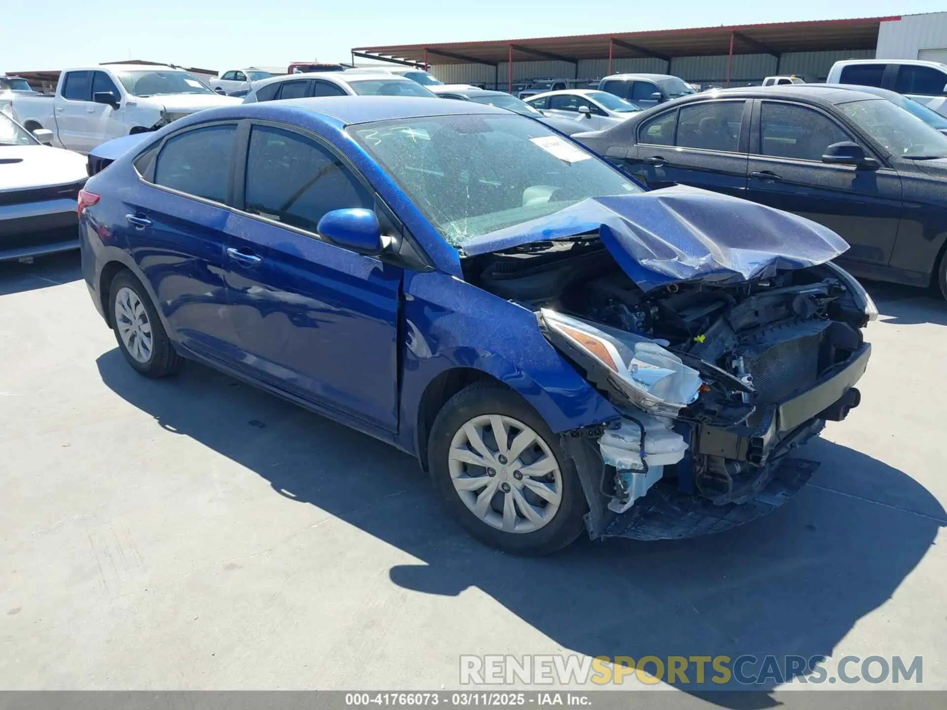 1 Photograph of a damaged car 3KPC24A6XNE171354 HYUNDAI ACCENT 2022