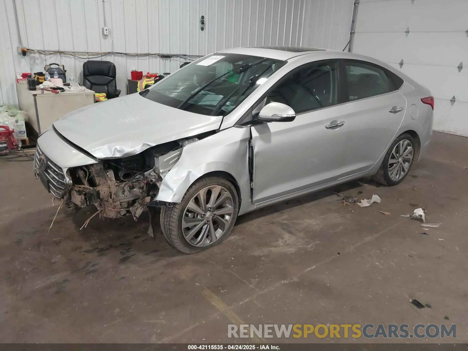 2 Photograph of a damaged car 3KPC34A60NE172896 HYUNDAI ACCENT 2022