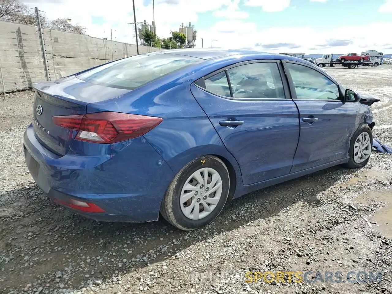 3 Photograph of a damaged car 5NPD74LF0KH490465 HYUNDAI ELANTRA 2019