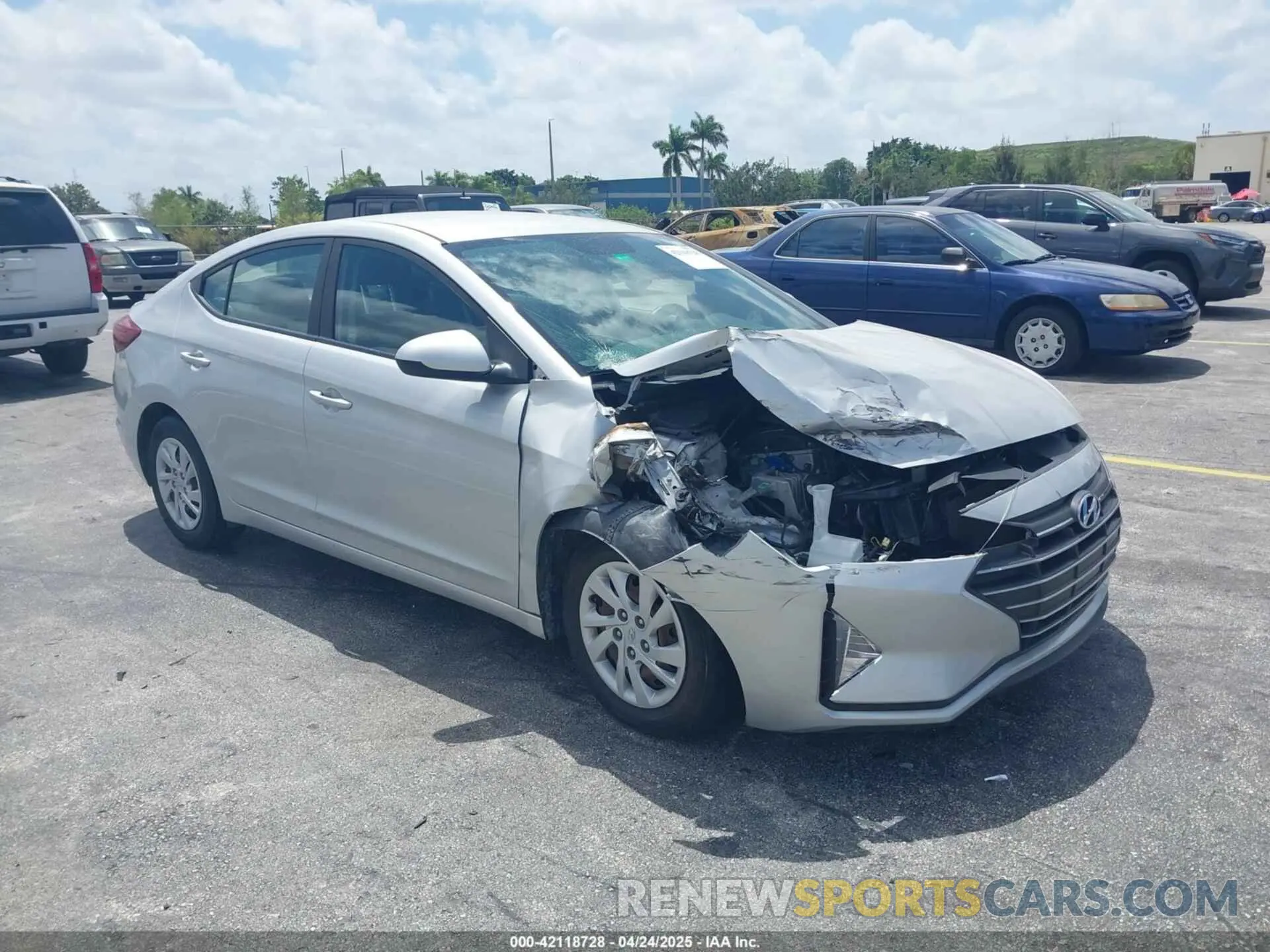 1 Photograph of a damaged car 5NPD74LF1KH430405 HYUNDAI ELANTRA 2019