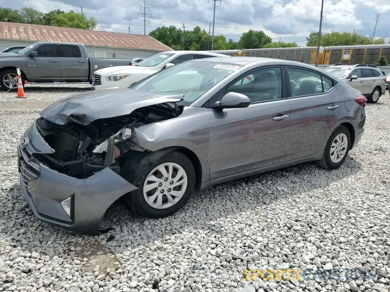 1 Photograph of a damaged car 5NPD74LF2KH450226 HYUNDAI ELANTRA 2019