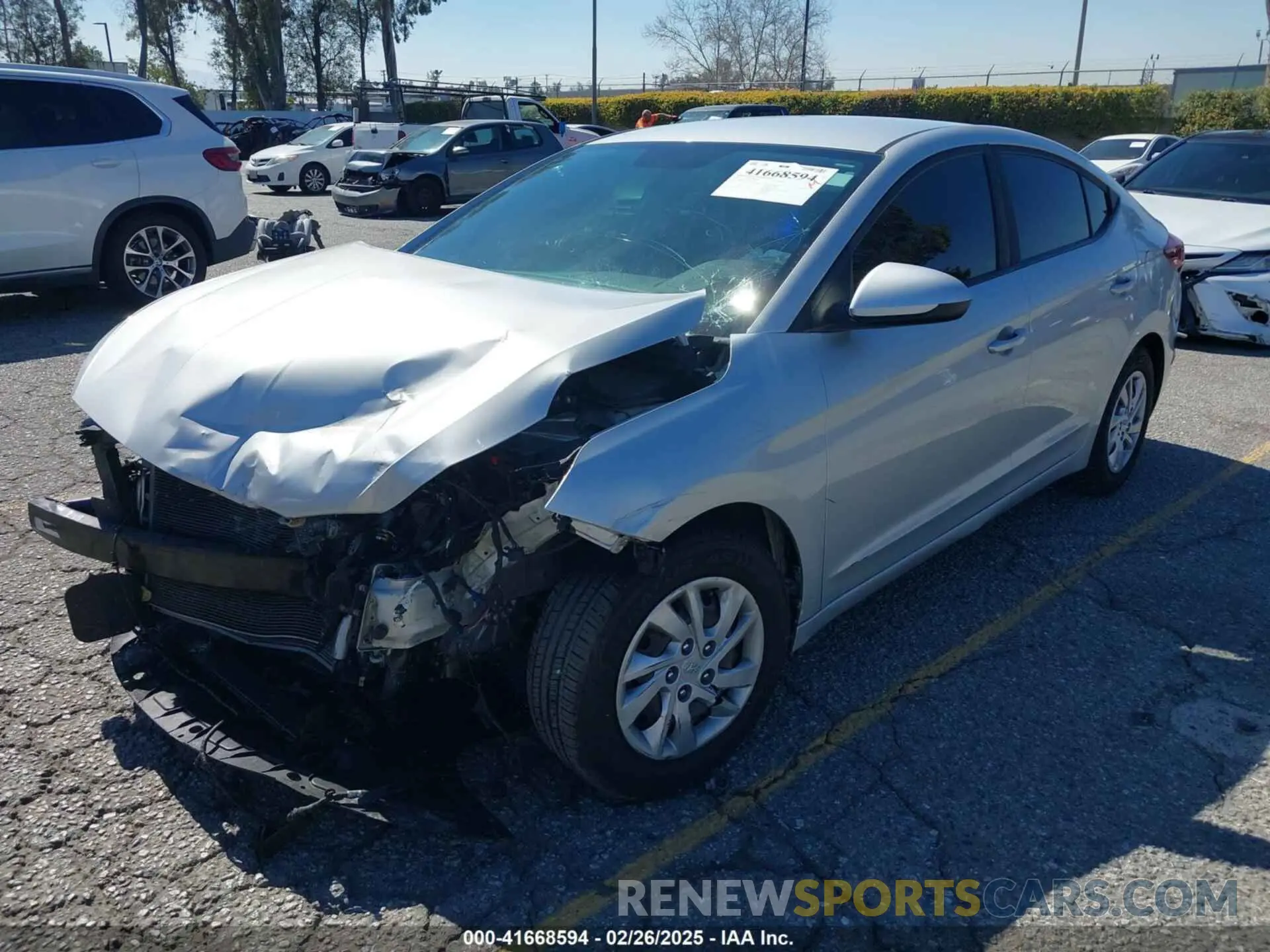 2 Photograph of a damaged car 5NPD74LF2KH452154 HYUNDAI ELANTRA 2019