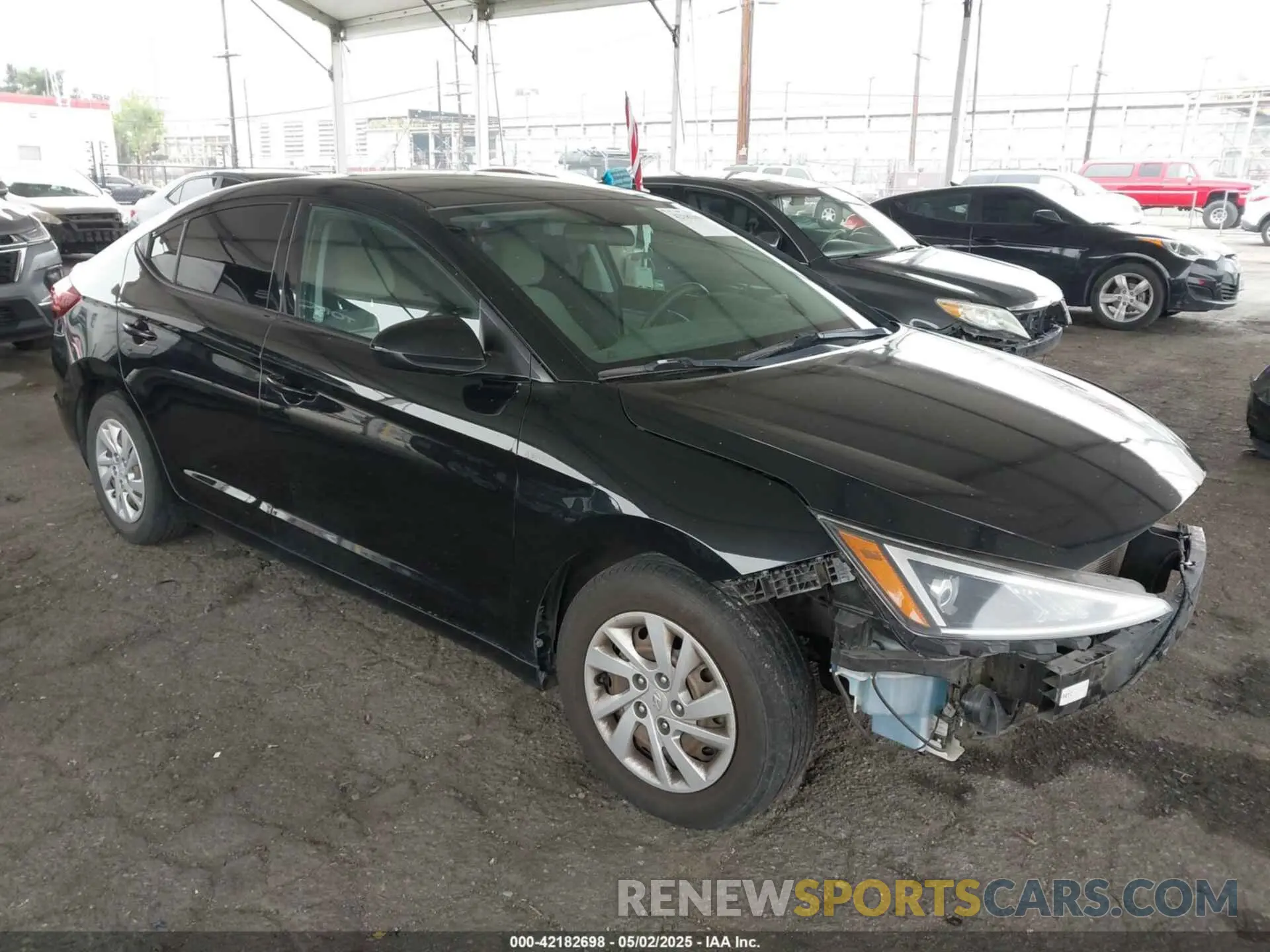 1 Photograph of a damaged car 5NPD74LF2KH487647 HYUNDAI ELANTRA 2019