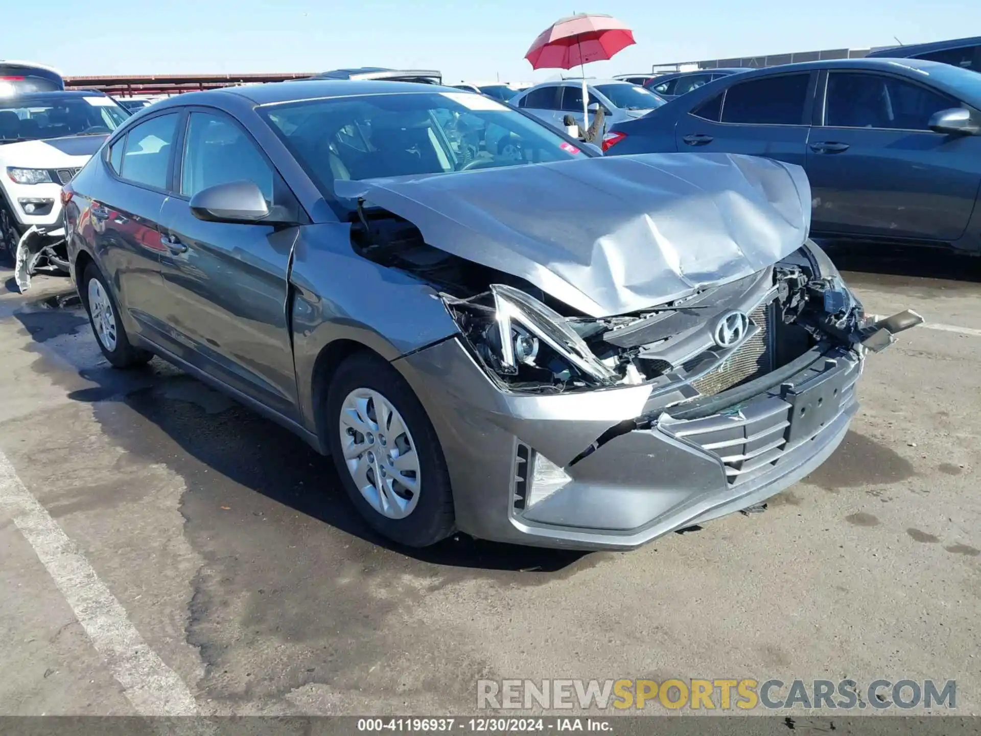 1 Photograph of a damaged car 5NPD74LF3KH439347 HYUNDAI ELANTRA 2019