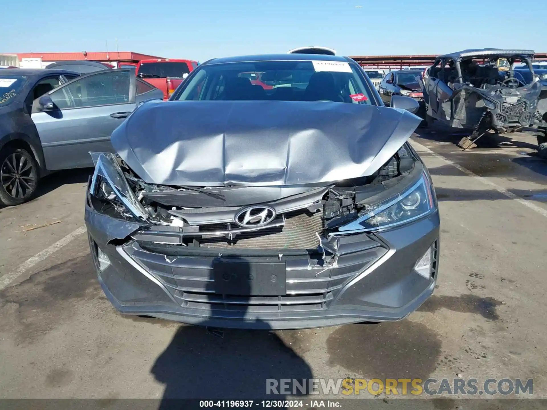 12 Photograph of a damaged car 5NPD74LF3KH439347 HYUNDAI ELANTRA 2019