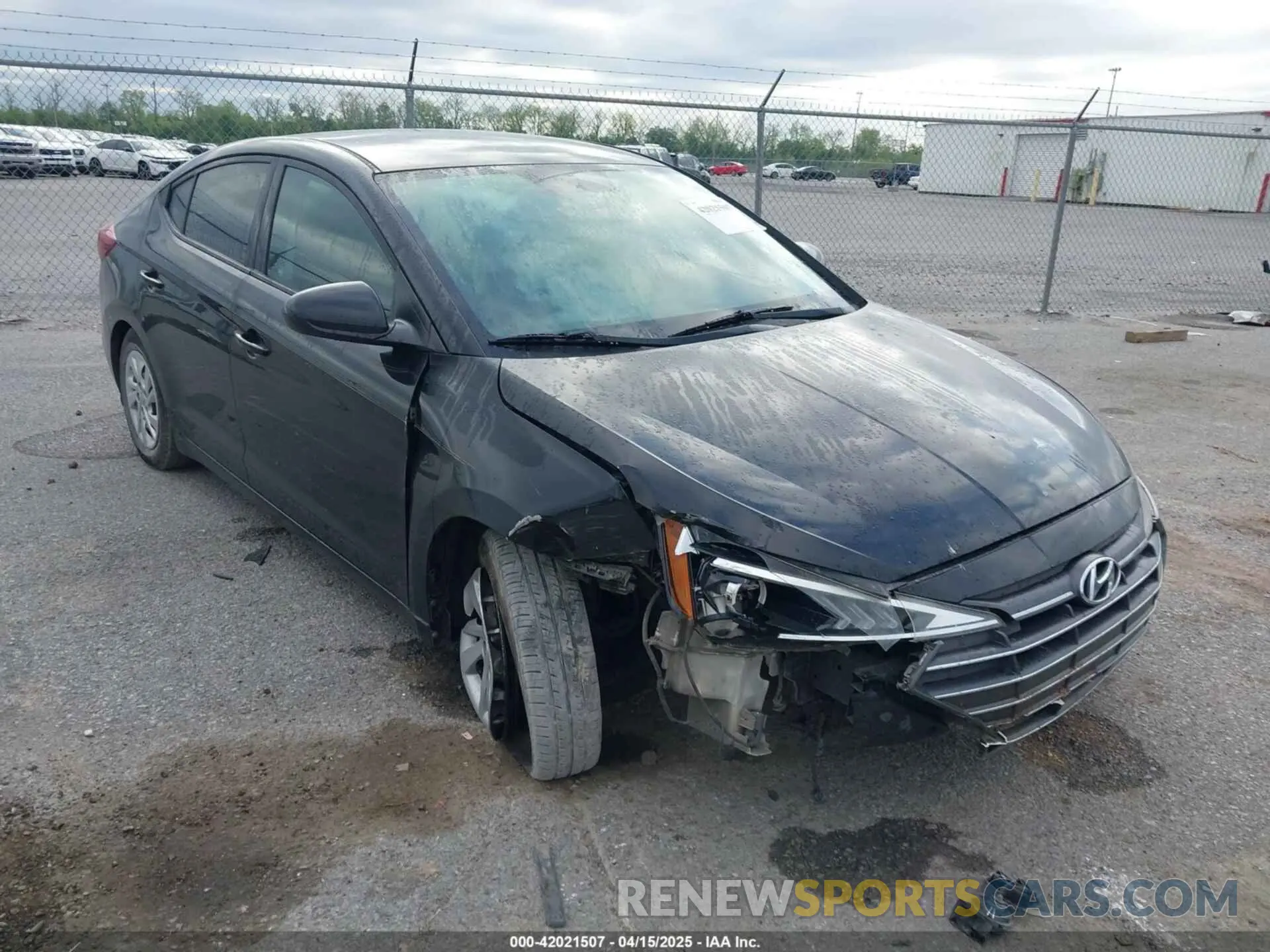 1 Photograph of a damaged car 5NPD74LF4KH412237 HYUNDAI ELANTRA 2019