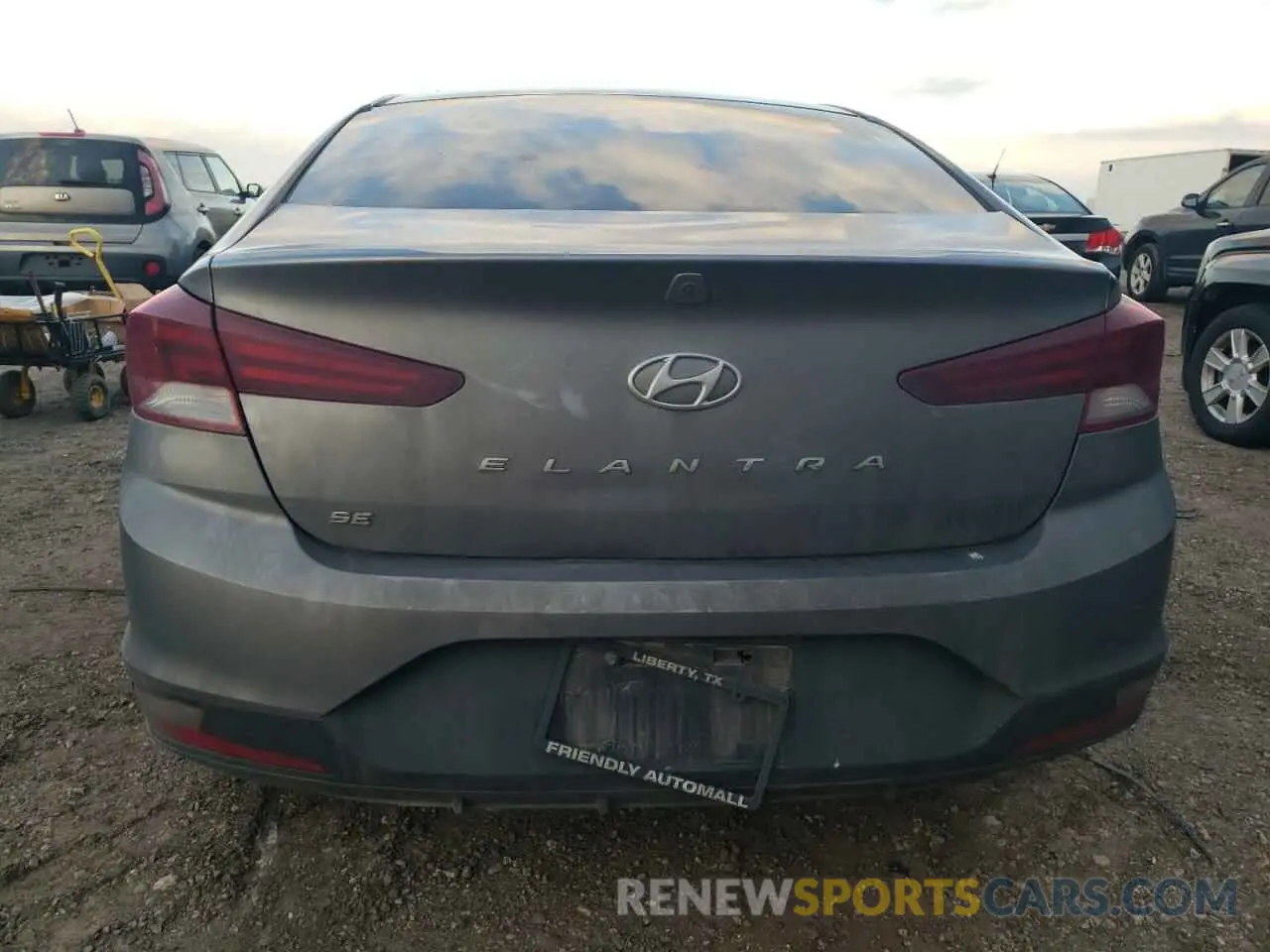 6 Photograph of a damaged car 5NPD74LF4KH432696 HYUNDAI ELANTRA 2019